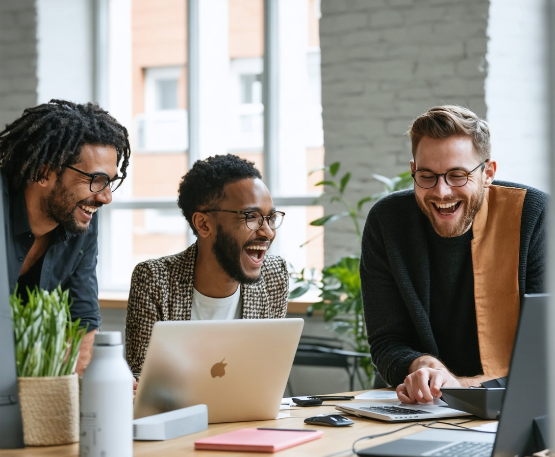 Das Team der Skalierungs-Architekten bei der Zusammenarbeit im Berliner Büro